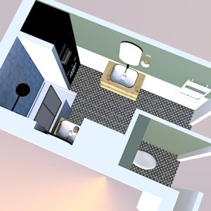 Axonométrie salle de bain